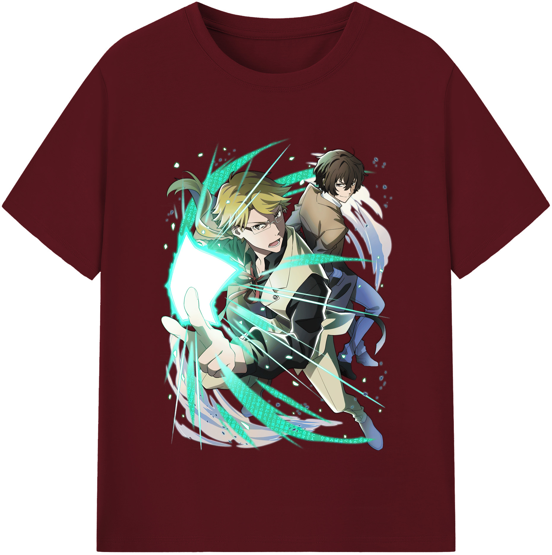 （画像用） 文豪ストレイドッグス Bungo Stray Dogs 綿100％半袖Tシャツ（フロントプリント）